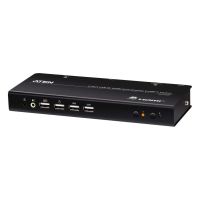 kvm switch aten cs742h dual hdmi 4k usb hub selector remoto incluido