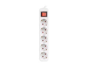 REGLETA LANBERG 5 TOMAS SCHUKO CON PROTECION BLANCA 1.5M