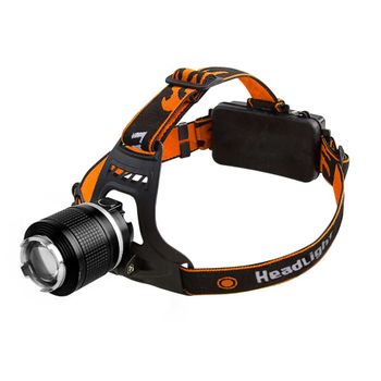 Linterna Frontal LED Korpass Recargable 5W - 500 lúmenes - 5 horas de Autonomía - 300 metros de alcance - Resistencia al agua IP65 - 3 intensidades de luz