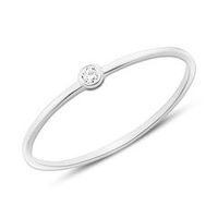anillo de mujer en oro blanco 14 quilates con diamante