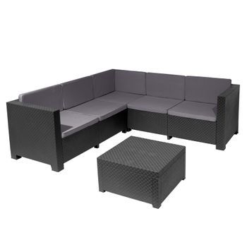Conjunto Muebles De Jardín Oasis Grafito Sp Berner