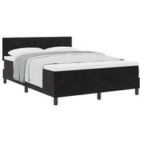 cama tipo box spring con cabecera negro 140 x 200 cm terciopelo vidaxl