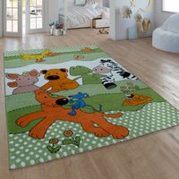 alfombra infantil die lieben sieben verde 80x150 cm