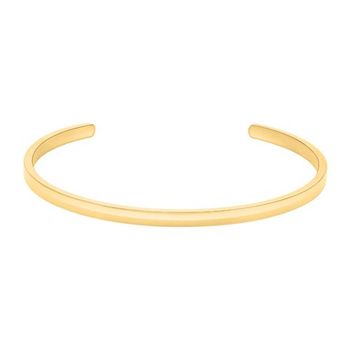 Brazalete de acero inoxidable chapado en oro