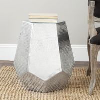 taburete en aluminio pulido plata