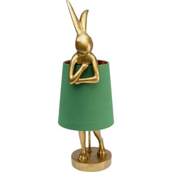 Lámpara conejo oro y verde 68c