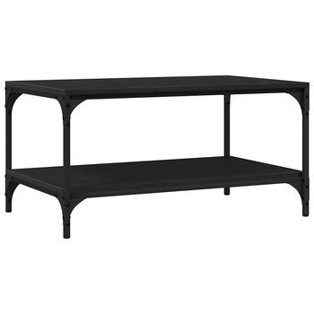 Mesa De Café | Mesa De Centro Roble Negro 82 X 50 X 40 Cm Madera De Ingeniería