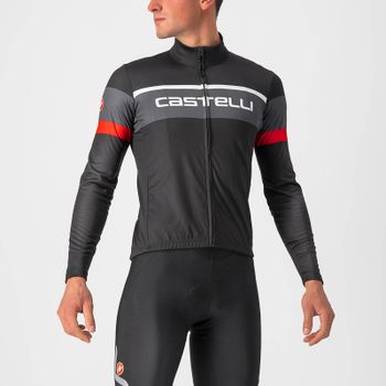 Castelli Passista Jersey - S - Light Black/Dark Gray-Red