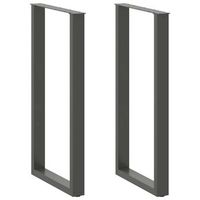 patas para mesa de bar en forma de u 2 unidades antracita 60 x 110-111 cm acero vidaxl