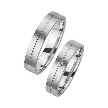 Alianzas de boda con diamantes de 4,5 mm de ancho