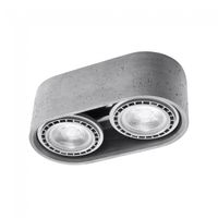 plafon de techo basic cemento 2 luces