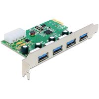 tarjeta de red delock 89363 pci express 4 puertos usb 30 5 gbps alimentacion molex
