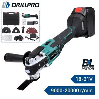 Motoniveladora eléctrica sin escobillas Drillpro 18-21V 6 velocidades ajuste 9000-20000 r/min pantalla digital chuck ráp