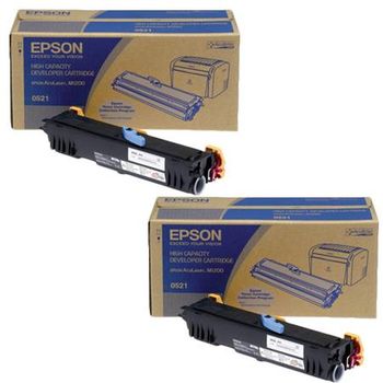 Epson S050521 Black Original Toners Twin Pack (2 Pack)