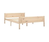 estructura de cama de madera de pino maciza 160x200 cm