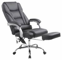 silla de oficina giratoria regulable en simil cuero negro