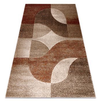 Alfombra Arcana 3893 – Marrón / Naranja, Geométrica, Moderna 120x170 Cm