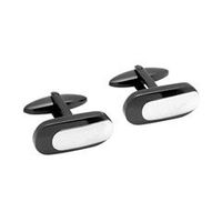 gemelos acero inoxidable negro plata