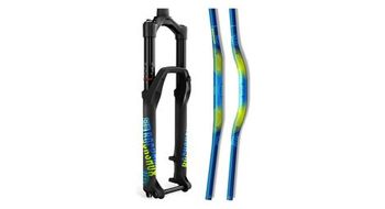 Rockshox decal kit troy lee design 35mm blue   yellow