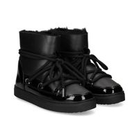 inuikii botines planos mujer - negro talla 39