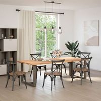 patas mesapierna de mesa comedor forma t 2 uds acero natural 90x35x72-73cm
