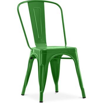 Silla De Comedor - Diseño Industrial - Acero - Nueva Edición - Stylix  Verde