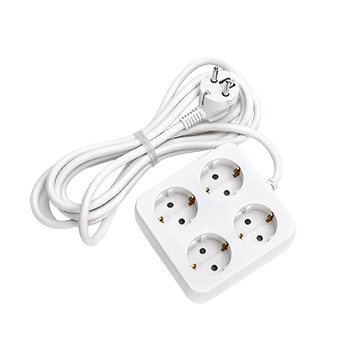 Aigostar - Regleta con 4 enchufes y 3 metros