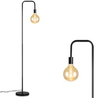 karla - lampara de pie de metal color negro 157 cm e27 max 40 w