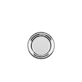 Plato de postre triple línea plata 18cm - lote de 6