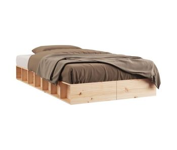 Estructura de cama de madera maciza 100x200 cm