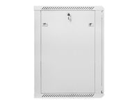 bastidor de pared lanberg wf01-6618-10s 18u ip20 60kg gris vidrio templado autoinstalable
