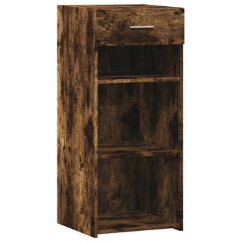 Aparador Madera De Ingeniería Roble Ahumado 40x42,5x93 Cm