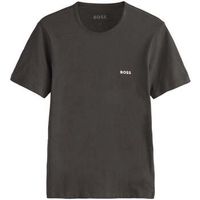 boss camiseta cotton basic t-shirt charcoal grey para hombre