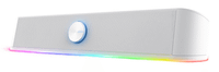 barra de sonido trust gxt thorne blanco 25110 rgb 12w jack 35mm alimentado usb control de volumen
