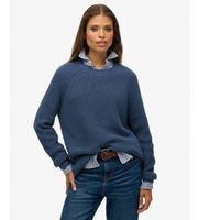 superdry para mujer w6110672a jersey relaxed ribbed knitted azul l casual algodon