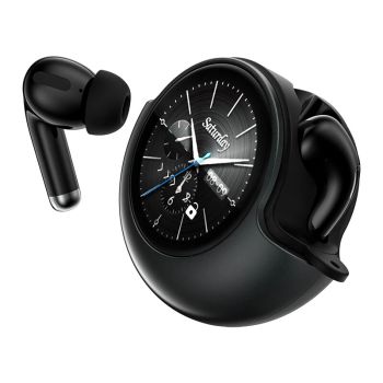 BX-T7 TWS Bluetooth 5.4 Audífonos con pantalla táctil inteligente, auriculares de diadema con gran bobina móvil de 13 mm