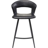 taburete de bar negro y de acero