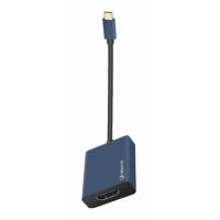 silverht adaptador logan usb-c a hdmi 4k azul