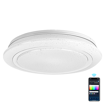 Aigostar Plafon LED Techo Alexa, 27W, 2760LM, 3000K-6500K, IP44, Plafón LED Inteligente Compatible con Alexa y Google Home, Lampara Techo Regulable para Salón/Dormitorio/Cocina/Comedor/Baño, Φ40 cm