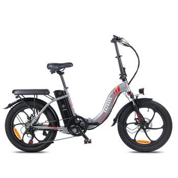 Bicicleta Eléctrica Plegable Fafrees F20, Batería Extraíble De 36 V Y 18 Ah, Gris