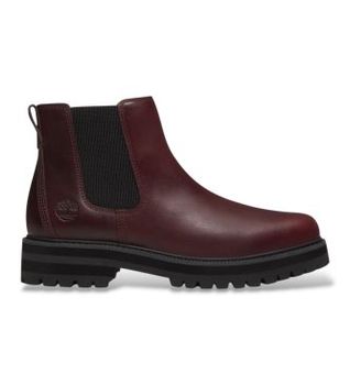 Timberland para hombre. TB0A5RRDEIW1 Botines de Piel Chelsea Britton Drive granate (43), Plano, 1 a 3cm, Ninguno, Casual