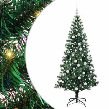 Árbol De Navidad | Decoraciones De Navidad Artificial Preiluminado Verde 180 Cm