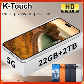 Nuevo Teléfono Inteligente K-Touch Ai iFone 17 Pro Maxi, Android 5G, Pantalla HD de 7.3 Pulgadas, 22G+2TB, Teléfonos Móviles Inteligentes, Doble SIM, 16+48MP, 7800mAh, Desbloqueado, Versión Global