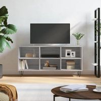 mueble tv  mueble de salon  armario tv madera de ingenieria gris sonoma 1035x30x50 cm cfw777813