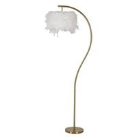 lampara de pie con plumas blancas cm 60x33x170