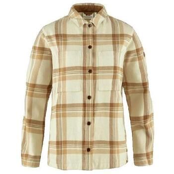 Fjallraven Camisa Chemise Singi en flanelle beige pour femme para mujer