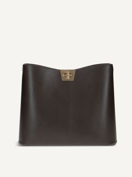 CAPRICE Handbag, brown, made of Leather and textile, Size 1