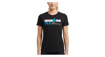 Camiseta negra de manga corta ironman 70 3 jonkoping para mujer