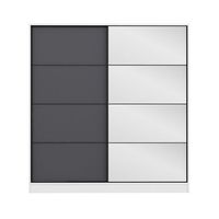 armario kale-3967 antracita blanco 180x210x52 cm