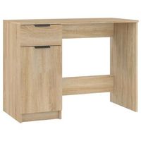 mesa de escritorio   escritorio de despacho  escritorio madera contrachapada color roble sonoma 100x50x75 cm